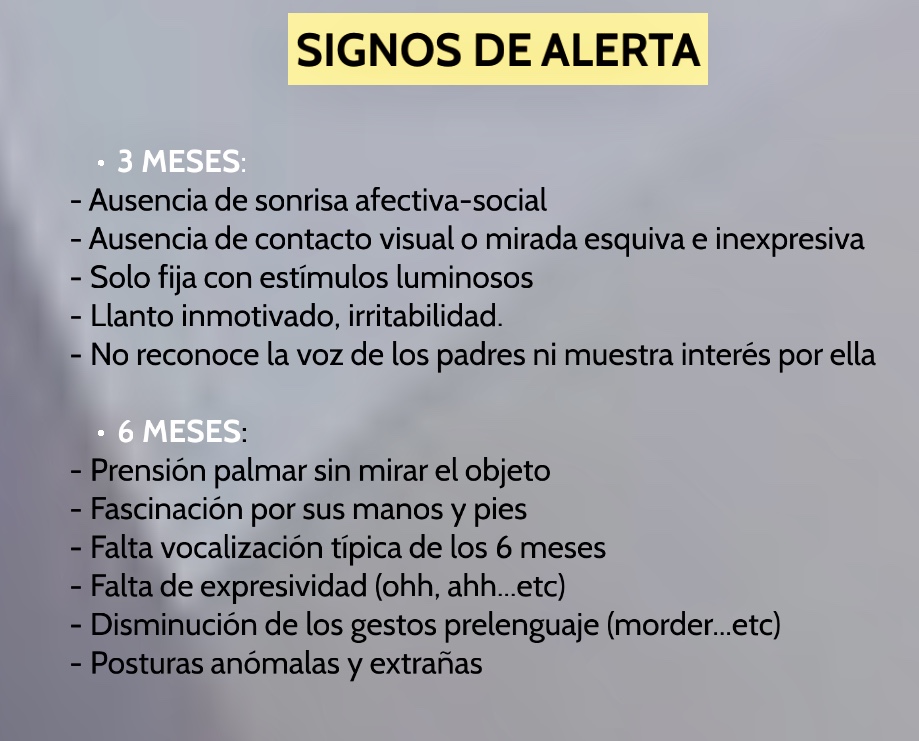 Signos y síntomas de los trastornos del espectro autista